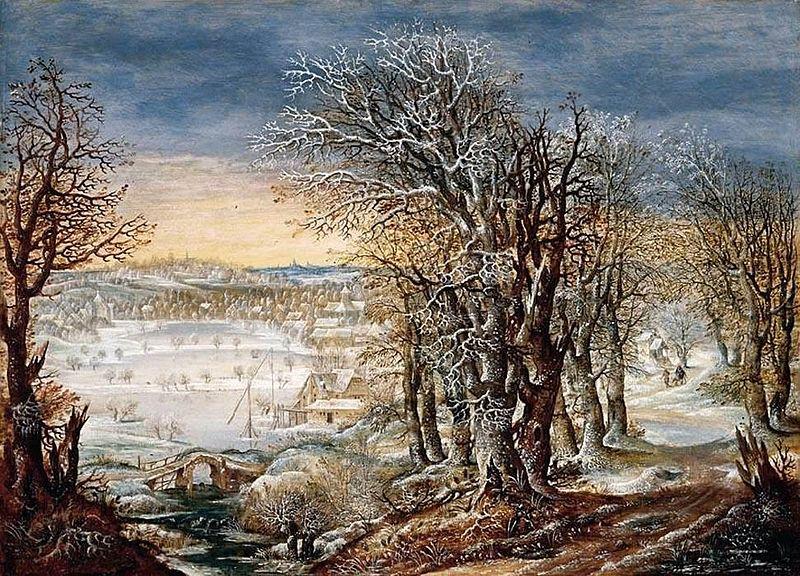 Denis van Alsloot Winter Landscape in the Foret de Soignes, with The Flight into Egypt